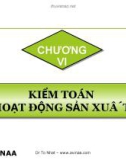 CHƯƠNG VI : KIỂM TOÁN KIỂM TOÁN HOẠT ĐỘNG SẢN XUẤT HOẠT ĐỘNG SẢN XUẤT