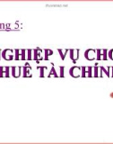 NGHIỆP VỤ CHO THUÊ TÀI CHÍNH