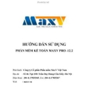 Hướng dẫn sử dụng phần mềm kế toán MaxV Pro - 12.2