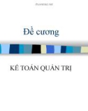 Đề cương Kế toán quản trị