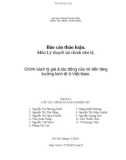 Chính sách tỷ giá & tác động của nó đến tăng trưởng kinh tế ở Việt Nam.