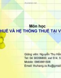 Thuế và hệ thống thuế Việt Nam