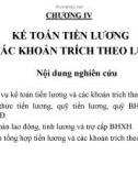 Bài giảng Kế toán doanh nghiệp (Nguyễn Thị Nga) - Chương 4: Kế toán tiền lương và các khoản trích theo lương