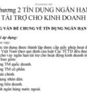 Bài giảng Nghiệp vụ ngân hàng thương mại: Chương 2 (tt)