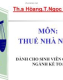 Bài giảng Thuế nhà nước: Chương 5 - ThS. Hoàng T.Ngọc Nghiêm