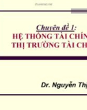 Chuyên đề 1: Hệ thống tài chính & thị trường tài chính - Dr. Nguyễn Thị Lan