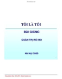 Bài giảng Quản trị rủi ro - Đặng Khánh Hào