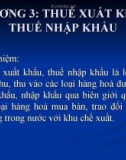 Bài giảng Nghiệp vụ hải quan - Chương 3: Thuế xuất khẩu, thuế nhập khẩu