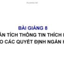 Bài giảng Kế toán quản trị: Bài số 8