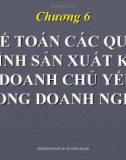 Bài giảng Nguyên lý kế toán: Chương 6