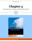 Lecture Business research methods (12/e) - Chapter 3: Thinking like a researcher