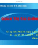 Bài giảng Quản trị tài chính: Chương 1 - PGS,TS. Nguyễn Quang Thu