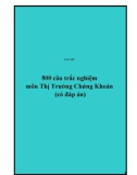 800 Câu trắc nghiệm môn Thị trường chứng khoán có đáp án