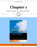 Lecture Business research methods (12/e) - Chapter 1: Research in business