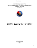 Giáo trình Kiểm toán tài chính (Giáo trình đào tạo từ xa): Phần 1