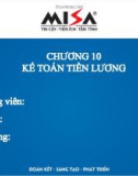 Bài giảng Phần mềm kế toán - Chương 10: Kế toán tiền lương