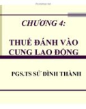 Bài giảng Phân tích chính sách thuế: Chương 4 - PGS.TS. Sử Đình Thành