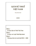 Bài giảng Lịch sử thuế Việt Nam (2014) - Phan Hiển Minh