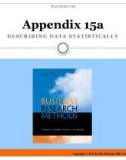 Lecture Business research methods (12/e) - Appendix15A: Describing data statistically