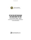 kết quả sản xuất kinh doanh của doanh nghiệp việt nam giai đoạn 2010-2014 (business results of vietnamese enterprises in the period 2010-2014)