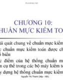 Bài giảng Kiểm toán cơ bản: Chương 10 - Th.S. Nguyễn Thị Thanh Diệp