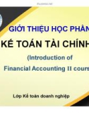 Bài giảng Kế toán tài chính II: Chương 1 - Võ Minh Hùng