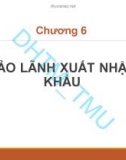 Bài giảng Thanh toán quốc tế và tài trợ xuất nhập khẩu: Chương 6 - ĐH Thương mại