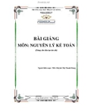 Bài giảng Nguyên lý kế toán - ĐH Phạm Văn Đồng (2015)