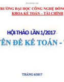 Chuyên đề đế toán - thuế (Hội thảo lần 1/2017)