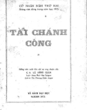 Tài chánh công - Giảng văn dùng trong niên học 1975 (Cuốn I): Phần 1