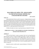 Hoạt động huy động vốn - kinh nghiệm tại một số ngân hàng thương mại ở Thành phố Hồ Chí Minh