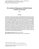 The analysis of repayment of default bonds: Evidence from China