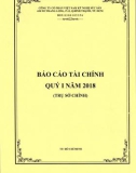 Báo cáo tài chính quý 1 năm 2018 - Công ty cổ phần Việt Nam Kỹ Nghệ Súc Sản (Trụ sở chính)