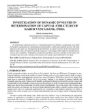 Investigation of dynamic involved in determination of capital structure of Karur Vysya bank, India