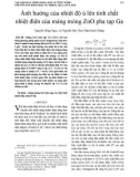 Ảnh hưởng của nhiệt độ ủ lên tính chất nhiệt điện của màng mỏng ZnO pha tạp Ga