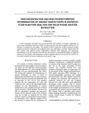 Preconcentration and spectrophotometric determination of anionic surfactants in water byflow injection analysis and solid phase ion-pair extraction