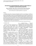 Development of spectrophotometric method for determination of mesalazine in pharmaceutical preparation