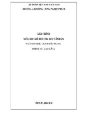 Giáo trình Tin học căn bản (Ngành May thời trang – Trình độ Cao đẳng) - Trường CĐ Kinh tế - Kỹ thuật Vinatex TP. HCM