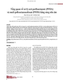 Tổng quan về xử lý axit perflooctanoic (PFOA) và muối peflooctansunfonat (PFOS) bằng sóng siêu âm