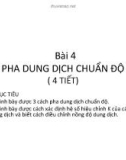 Bài giảng Pha dung dịch chuẩn độ