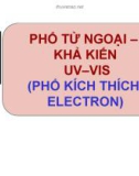 Bài giảng Phương pháp phân tích hiện đại - Chương 10: Phổ UV-VIS (Phổ kích thích Electron)