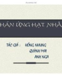 Bài giảng vật lý : Phản ứng hạt nhân part 1