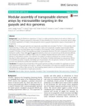 Modular assembly of transposable element arrays by microsatellite targeting in the guayule and rice genomes