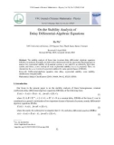 On the stability analysis of delay differential algebraic equations