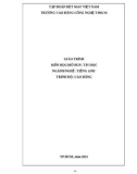 Giáo trình Tin học (Ngành/Nghề: Tiếng Anh – Trình độ Cao đẳng) - Trường CĐ Kinh tế - Kỹ thuật Vinatex TP. HCM