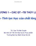 Bài giảng Hóa công 1: Chương 1 - TS. Cao Thị Mai Duyên