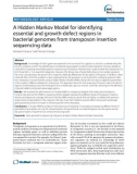 A Hidden Markov Model for identifying essential and growth-defect regions in bacterial genomes from transposon insertion sequencing data