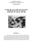 KHOÁNG SÉT VÀ SỰ LIÊN QUAN CỦA CHÚNG VỚI MỘT VÀI CHỈ TIÊU LÝ HÓA HỌC TRONG MỘT SỐ LOẠI ĐẤT VIỆT NAM