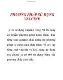 phương pháp sử dụng vaccine