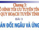 Bài toán đối ngẫu và ứng dụng